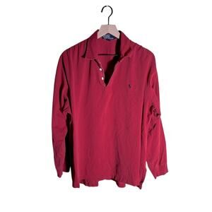 POLO RALPH LAUREN Red long sleeve rugby shirt L